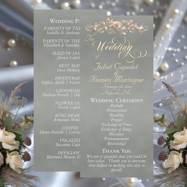 Rose Arc - Sage Wedding Programme (Creator Uploaded)
