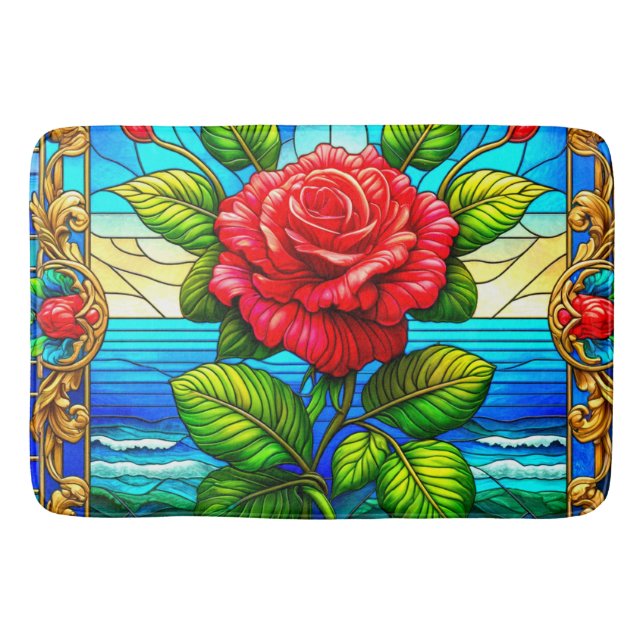 Rose Art Bath Mat (Front)