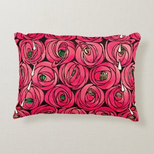 Rose Art Nouveau Rennie Macintosh Graphic Decorative Cushion