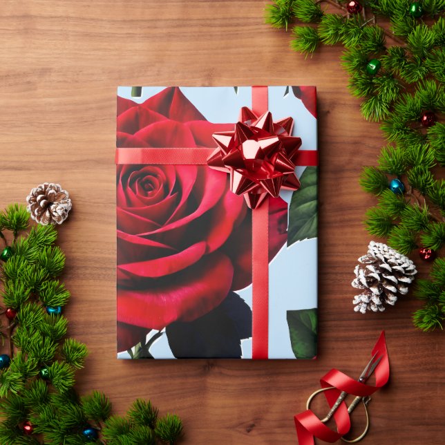 Rose Artsy Fun Gift Ideas Wrapping Paper (Holiday Gift)