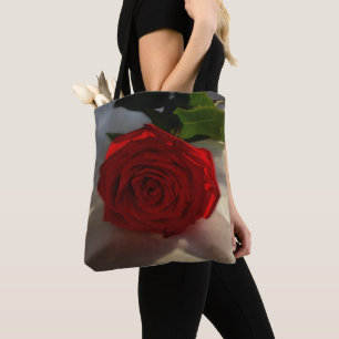 rose at dusk tote bag