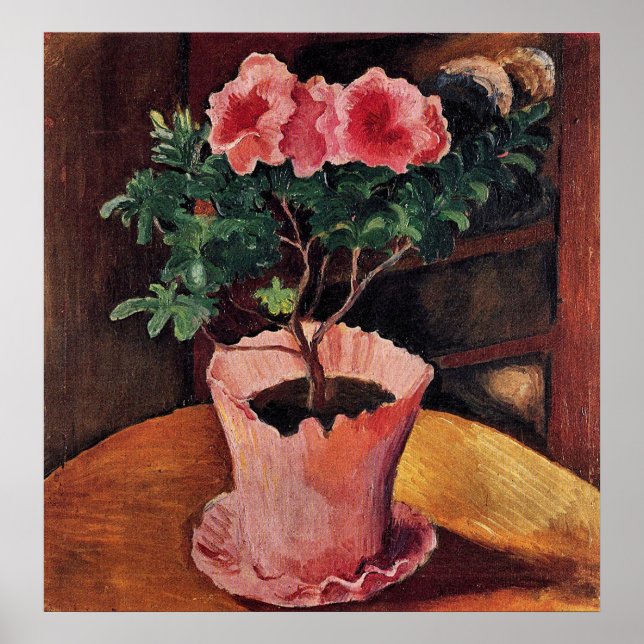 Rose Azaleas by August Macke Poster (Front)
