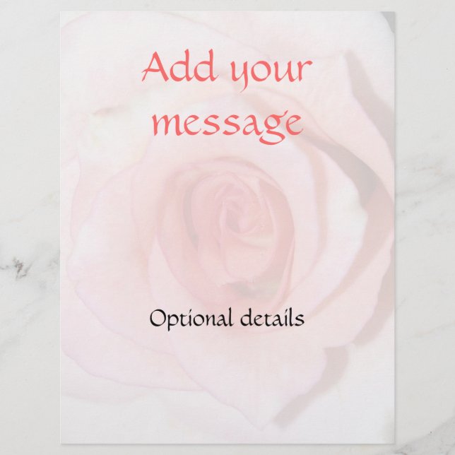 Rose Background Flyer (Front)