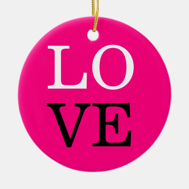 Rose Background Love Wedding Ceramic Tree Decoration (Front)