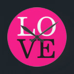 Rose Background Love Wedding Round Clock<br><div class="desc">You can easily change the fonts and colours. You can also add your logo and the background image as you like.</div>