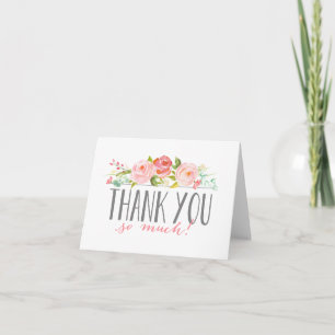 Rose Banner   Baby Shower Thank You Card