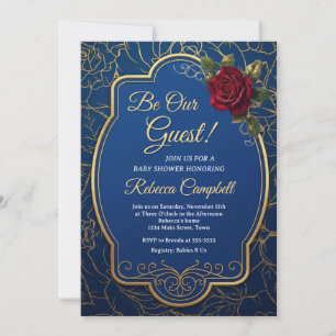 Rose Beauty Fairy Tale Baby Shower Invitation