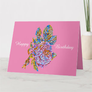 Rose Birthday Card