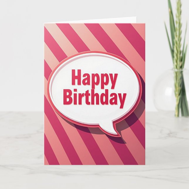 Rose Birthday Message Card (Front)