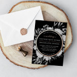 Rose Black and White Watercolor Floral Wedding Foi<br><div class="desc">Real foil is here! Intricate hand drawn mandala design with elegant text and large first names.</div>