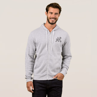 Rose black white sketch hoodie