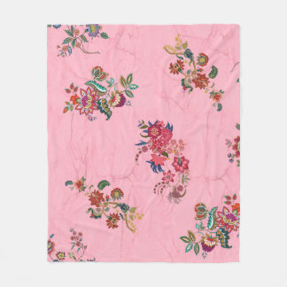 "Rose Bloom Elegance" Fleece Blanket