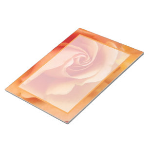 Rose Blossom / Apricot Peach / Close-Up Photo Notepad