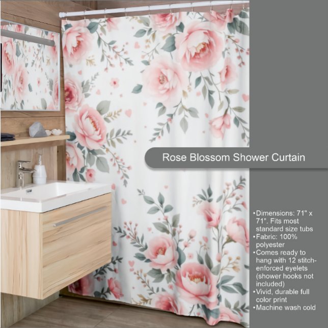 Rose Blossom Shower Curtain (Creator Uploaded)