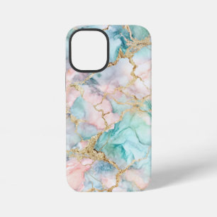 Rose Blue Gold Marble iPhone 12 Mini Case