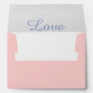 Rose Blue Pastel Wedding Envelopes