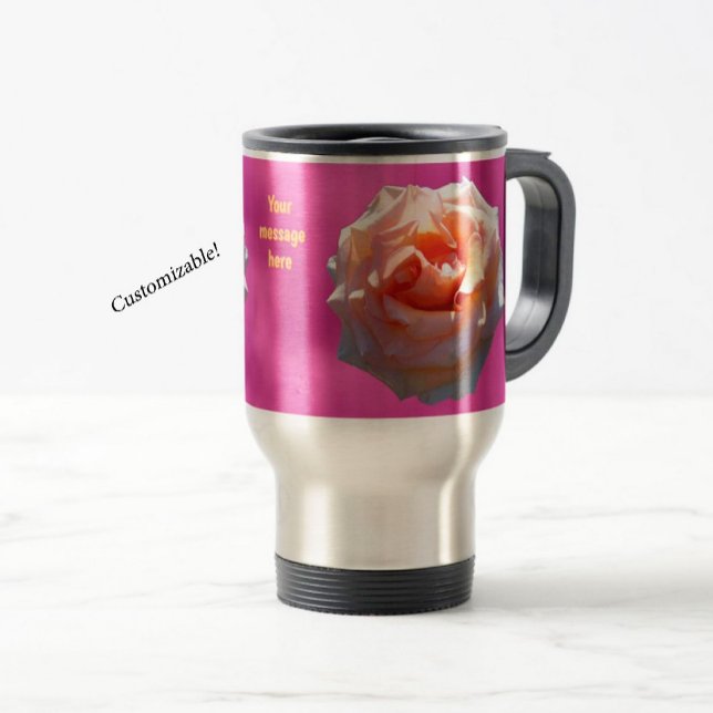 Rose Blush Customisable Travel Mug (Creator Uploaded)