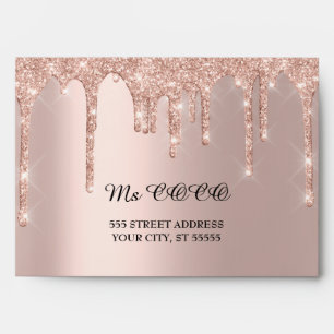 Rose Blush Drips Wedding Sweet Corporate Event Envelope