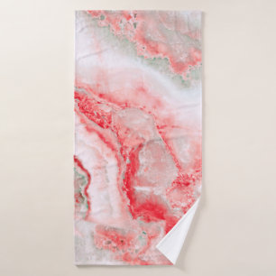 Rose Blush Luxury Gemstone Agate Marble Bath Towel Set