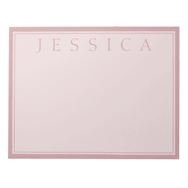 Rose Blush | Your Name Notepad (Front)