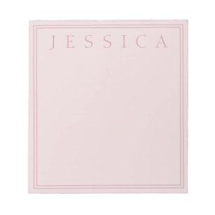 Rose Blush Your Name Notepad