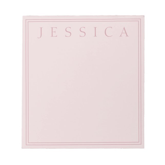 Rose Blush | Your Name Notepad (Front)