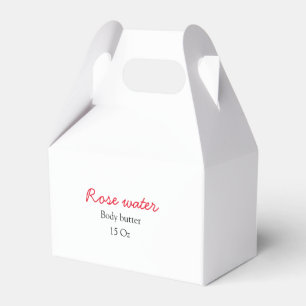 Rose body butter add your text name custom weight favour box