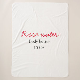 Rose body butter add your text name custom weight  sherpa blanket