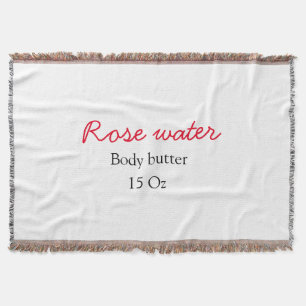 Rose body butter add your text name custom weight  throw blanket