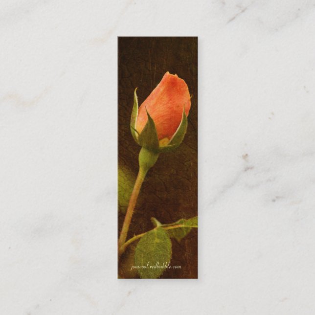 Rose Bookmark Mini Business Card (Front)