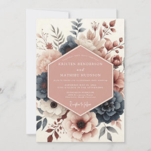 Rose Botanical Bloom Wedding Invitation