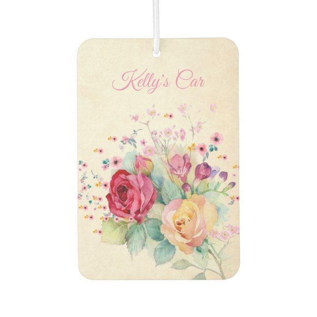 Rose Bouquet Car Air Freshener (Front)