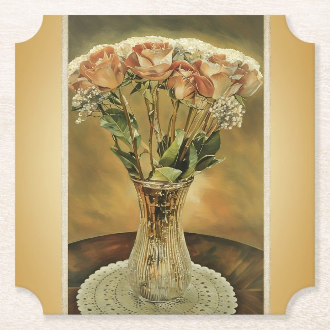 Rose Bouquet  - Coaster (Front)