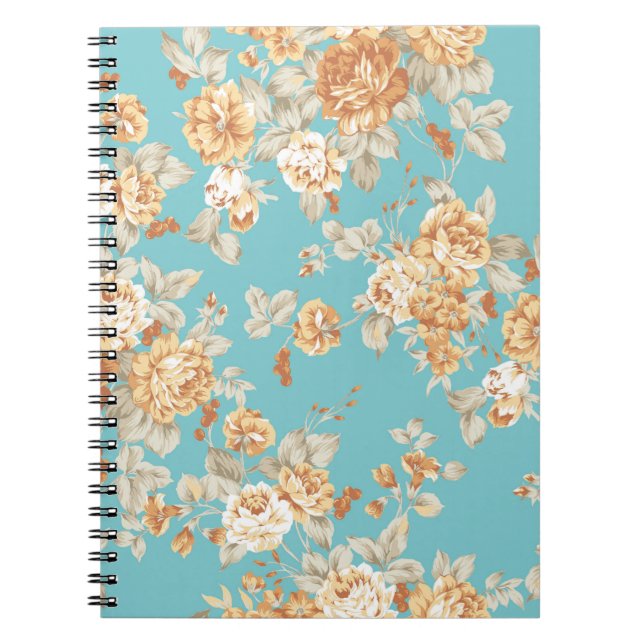 Rose bouquet design Seamless pattern with White ba Notebook (Front)
