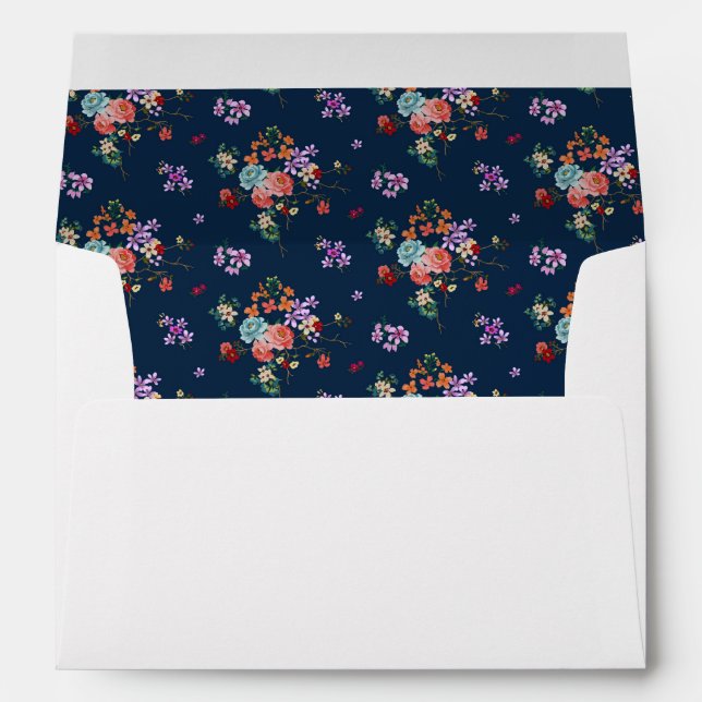 Rose Bouquet Floral Pattern Envelope (Back (Bottom))