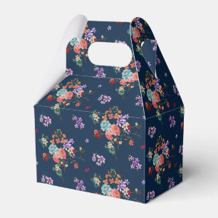 Rose Bouquet Floral Pattern Favour Box
