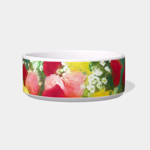 Rose Bouquet Painting - Cute Original Flower Art Bowl