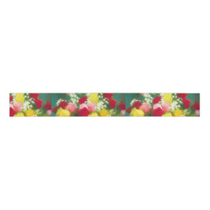 Rose Bouquet Painting - Cute Original Flower Art Grosgrain Ribbon