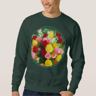 Rose Bouquet Painting - Cute Original Flower Art Sweatshirt