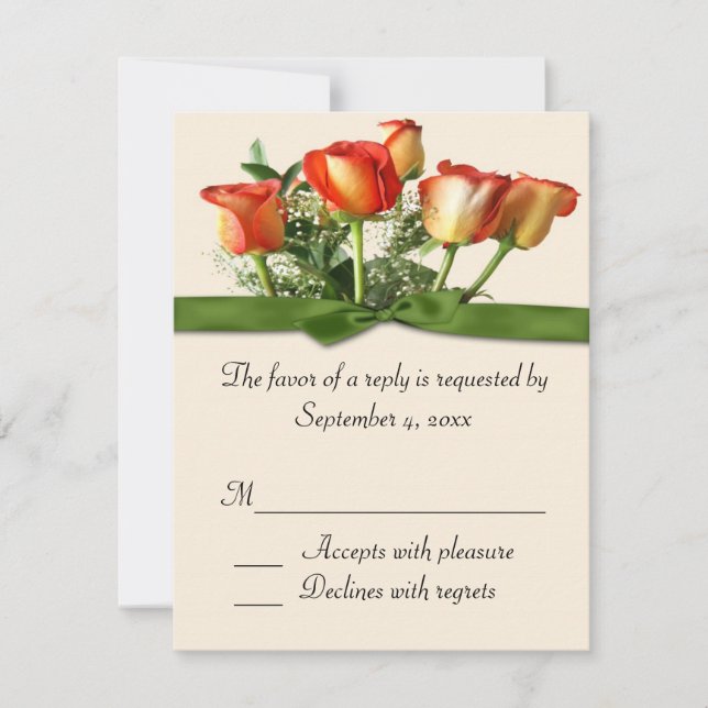 Rose Bouquet Response Card (Front)
