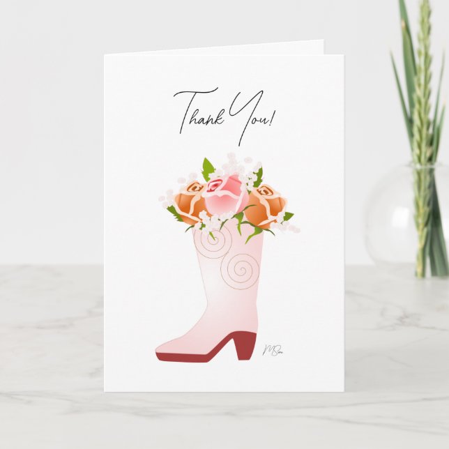 Rose bouquet Thank You card (Front)
