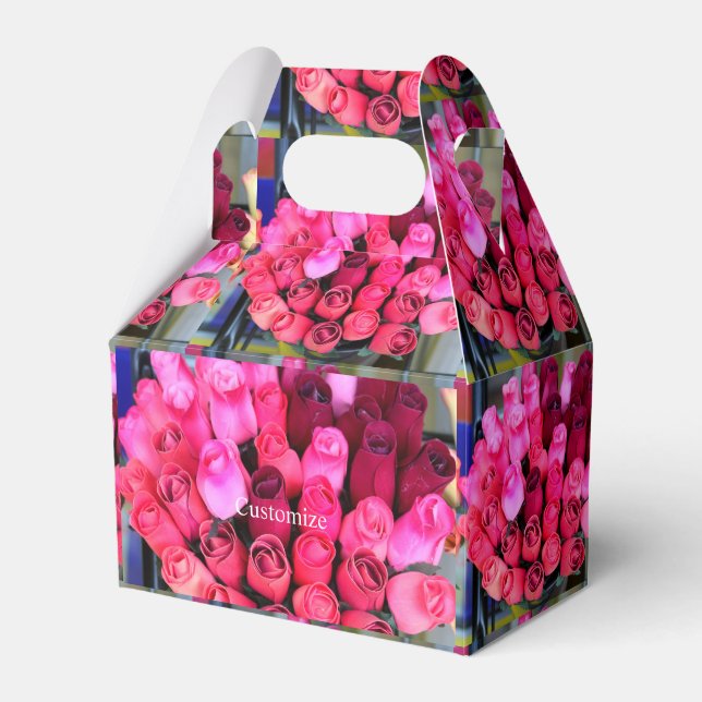 Rose bouquet Thunder_Cove Favour Box (Front Side)