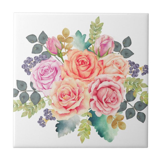Rose Bouquet Tile (Front)