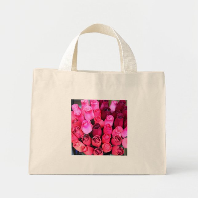 rose bouquet tiny tote bag (Front)