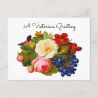 Rose Bouquet Victorian Greeting Floral Art