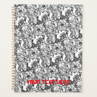 Rose Branch Grey Scale Personalised Planner