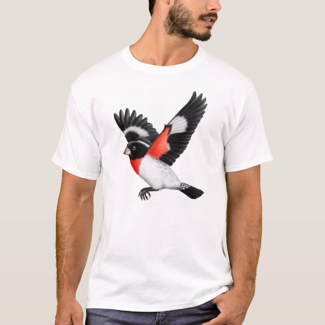 Rose Breasted Grosbeak Wild Bird Shirt (Front)
