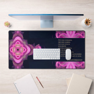 Rose broken heart in black in the powder & Dubbio Desk Mat
