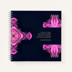 "Rose broken heart in black in the powder"& Futuro Notebook