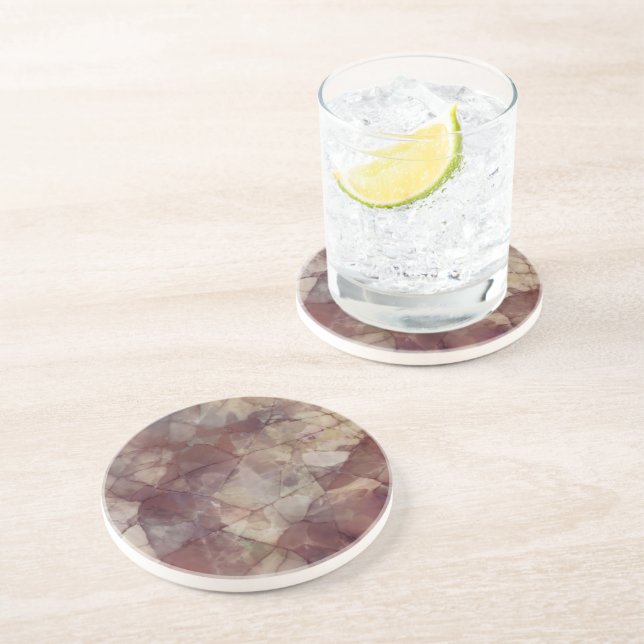Rose Brown Marble Coaster (Side)